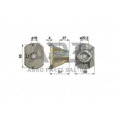Peilio laikiklis Castel Garden CL434TR, CL484TR, CL434TRE, CL484TR R434TR,R434TRE,R484TR, R484TRE, NG414, NG464, NG504 89000012/0, 890000120, 89000002/0, 890000020, 22463011/0, 224630110, 22463012/1, 224630121, 22463014/0, 224630140, 1111-9168-01