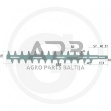 Peilis gyvatvorės žirklėms Stihl HS 60, HS 61, HS 72, HS 74, HS 75, HS 76, HS 80, HS 85, HS 242, HS 246, 42267106052, 42267106000, 42267106020 630,00 mm