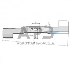 Peilis MTD 320 mm, Junior 31, 742-0836, 7420836, 942-0836, 9420836