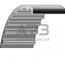 Peilių dantytas diržas John Deere 25x1280mm La G15, GS25, GS30, GS45, GS75. HD45, HD75, M122107, 11027