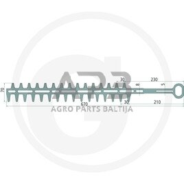 Peilis gyvatvorės žirklėms Stihl HS 45, 42287106050, 42287134300, 42287134100 670,00 mm 1 Peilis gyvatvorės žirklėms Stihl HS 45, 42287106050, 42287134300, 42287134100 670,00 mm 1