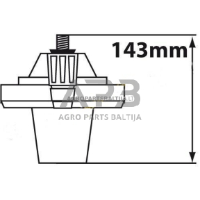 Peilio laikiklis AYP pjaunamosios plotis 48 (122 cm) modeliams po 2001 metų 532 17 43-56, 532174356, HU532174356, 174356