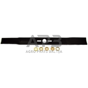 Peilis universalus 550 mm pjaunamosios plotis 22 (55 cm), centrinė skylė 25,4 mm + penkios poveržlės 10 mm, 12,7 mm, 14,3 mm, 15,9 mm, 19,05 mm