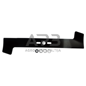 Peilis universalus su sparneliais 430 mm pjaunamosios plotis 17 (43 cm), centrinė skylė 20,5 mm + keturios poveržlės 10 mm, 16 mm, 17 mm, 18 mm