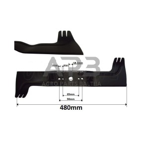 Peilis Viking 480 mm MB505, MB505BS, MB505C, MB505E, MB505KAT, MB505S, MB650.0KS, MB650.0OS, MB650.0T, MB650.0V, MB650.0VE, MB650.0VM, MB650.0VQ, MB650.0VS, MB655.0V