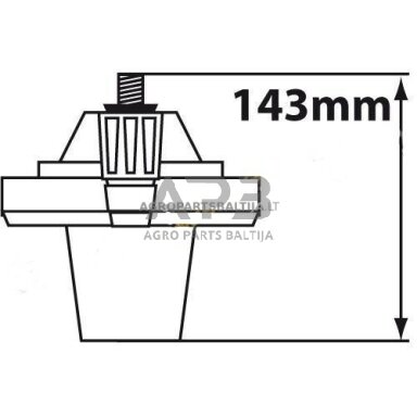 Peilio laikiklis Husqvarna GT 2248, GTH 2248, GTH 2548, YTH 1848XP, YTH 2448, YTH 2748, pjaunamosios plotis 48 (122 cm) modeliams po 2001 metų 532 17 43-56, 532174356, HU532174356, 174356