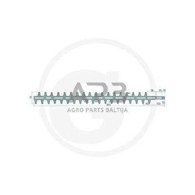Peilis gyvatvorės žirklėms Stihl HS 75, HS 80, HS 85, 42267106061, 42267106031 855,00 mm