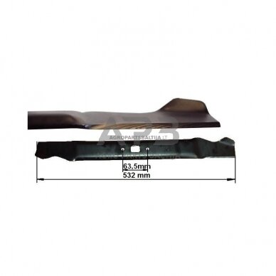 Peilis Fleurelle 532 mm pjaunamosios plotis 21 (53 cm) BMH 53 ROHV, FBM 53RH-OHV 2
