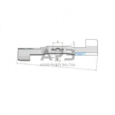Peilis MTD 538 mm pjaunamosios plotis 42 (107 cm) 942-0499, 9420499,  942-0499A, 9420499A, 742-0499, 7420499, 742-0499A, 7420499A 2
