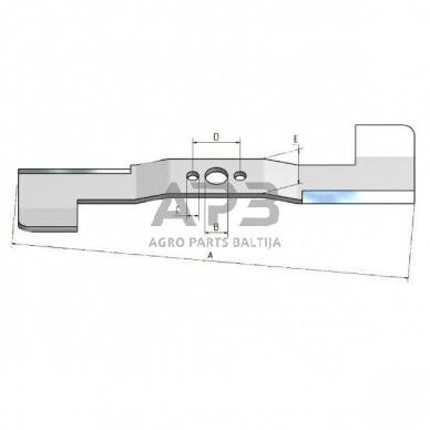 Peilis Wolf-Garten 355 mm Esprit 36-E, Premio 36-E,  2.36E, 4.36E, 6.36E, 4936-410, 4936410, 4936-400, 4936400,4936-095, 4936095 2