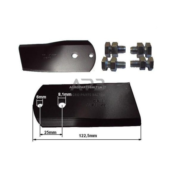 Peilis Stiga 122,5 mm komplekte yra 2 vnt. Villa 102M, Villa I 102M, Park 102M, Park 121M, Villa 85M, Villa I 85M, Villa II 85M 1 Peilis Stiga 122,5 mm komplekte yra 2 vnt. Villa 102M, Villa I 102M, Park 102M, Park 121M, Villa 85M, Villa I 85M, Villa II 85M 1