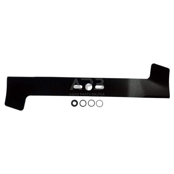 Peilis universalus su sparneliais 430 mm pjaunamosios plotis 17 (43 cm), centrinė skylė 20,5 mm + keturios poveržlės 10 mm, 16 mm, 17 mm, 18 mm Peilis universalus su sparneliais 430 mm pjaunamosios plotis 17 (43 cm), centrinė skylė 20,5 mm + keturios poveržlės 10 mm, 16 mm, 17 mm, 18 mm