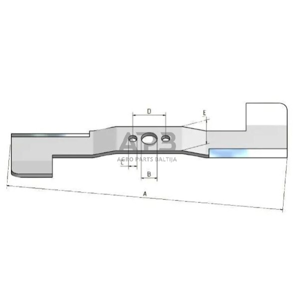 Peilis Viking 453 mm kairinis MT 6112.0 / MT 6112.0 C / MT 6112.0 ZL 6170 702 0105, 61707020105 2