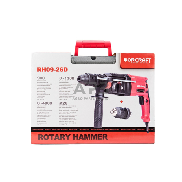 Perforatorius 900W SDS+ su priedais (plastikinė dėžė) 11 Perforatorius 900W SDS+ su priedais (plastikinė dėžė) 11