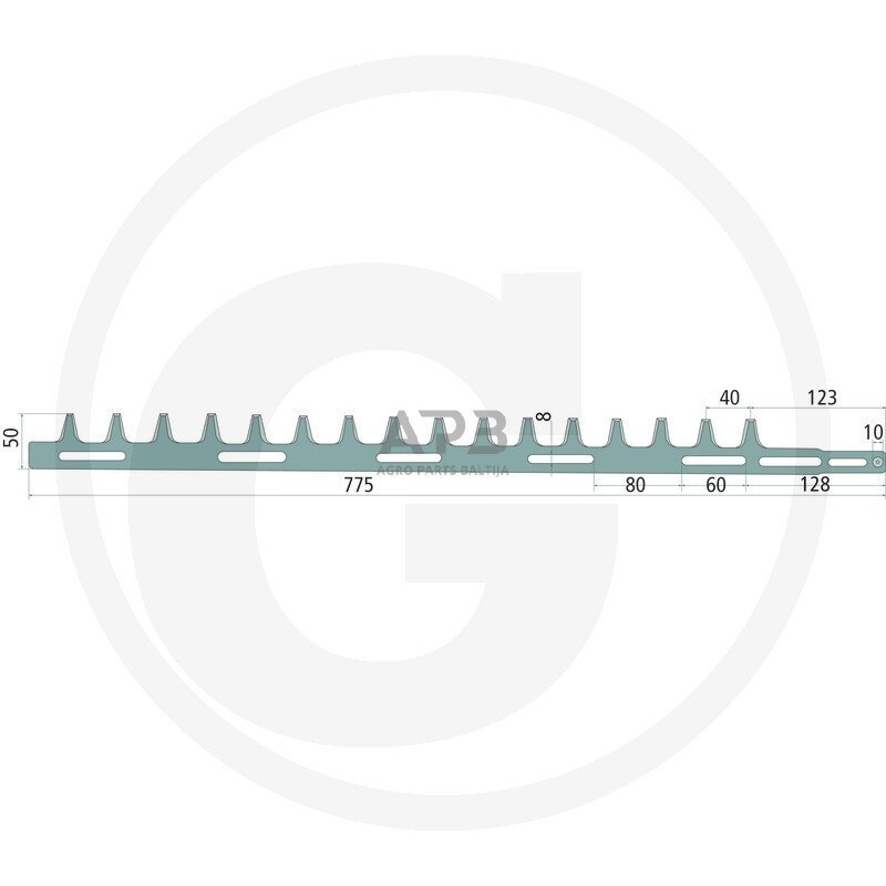 Peilis gyvatvorės žirklėms Stihl HS 72, HS 74, HS 75, HS 76, HS 80, HS 85, 42267106025, 42267106005 775,00 mm Peilis gyvatvorės žirklėms Stihl HS 72, HS 74, HS 75, HS 76, HS 80, HS 85, 42267106025, 42267106005 775,00 mm