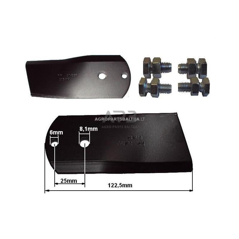 Peilis Stiga 122,5 mm komplekte yra 2 vnt. Villa 102M, Villa I 102M, Park 102M, Park 121M, Villa 85M, Villa I 85M, Villa II 85M 1