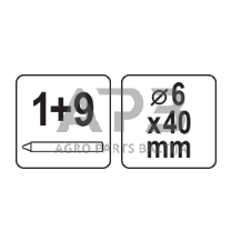 Pieštukas automatinis gilioms erdvėms 6x40mm (4 spalvos) 4 Pieštukas automatinis gilioms erdvėms 6x40mm (4 spalvos) 4
