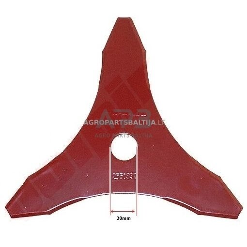 Trimerio jovimo peilis trišakis 255 x 20 mm storis 3,00 mm Trimerio jovimo peilis trišakis 255 x 20 mm storis 3,00 mm