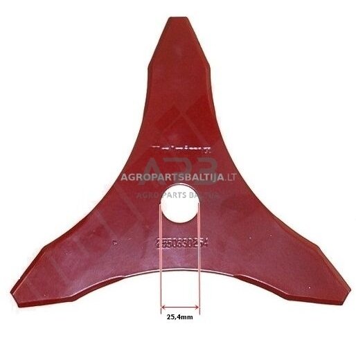 Trimerio pjovimo peilis trišakis 255 x 25,40 mm storis 3.00 mm Trimerio pjovimo peilis trišakis 255 x 25,40 mm storis 3.00 mm