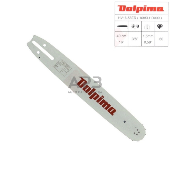 Pjovimo juosta Dolpima 3/8" 1,5 mm, 40 cm / 16" 168SLHD009 60 narelių. Pjovimo juosta Dolpima 3/8" 1,5 mm, 40 cm / 16" 168SLHD009 60 narelių.