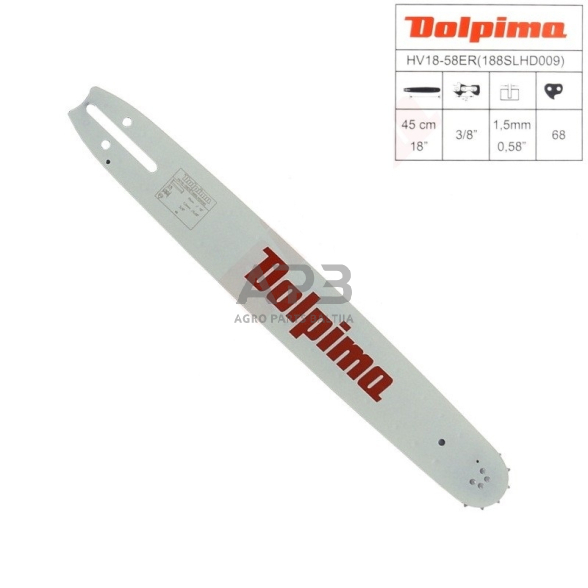 Pjovimo juosta Dolpima 3/8" 1,5 mm, 45 cm / 18" 188SLHD009 68 nareliai Pjovimo juosta Dolpima 3/8" 1,5 mm, 45 cm / 18" 188SLHD009 68 nareliai