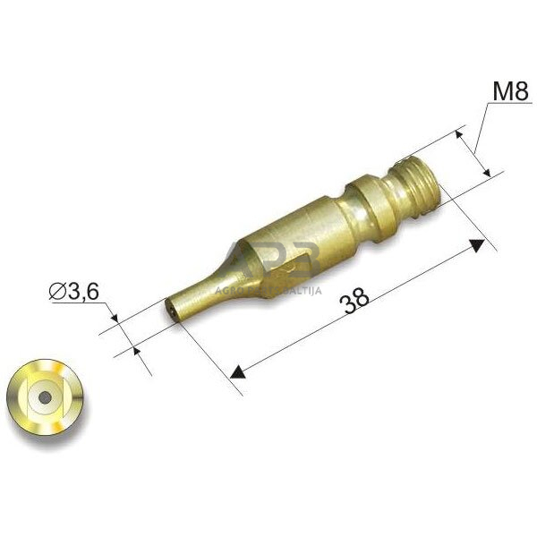Pjovimo antgalis Nr.1 (8-15mm) dujiniam pjovikliui 150 P Pjovimo antgalis Nr.1 (8-15mm) dujiniam pjovikliui 150 P