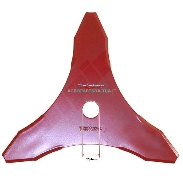 Trimerio pjovimo peilis trišakis 300 x 25,40 mm storis 3,00 mm Trimerio pjovimo peilis trišakis 300 x 25,40 mm storis 3,00 mm