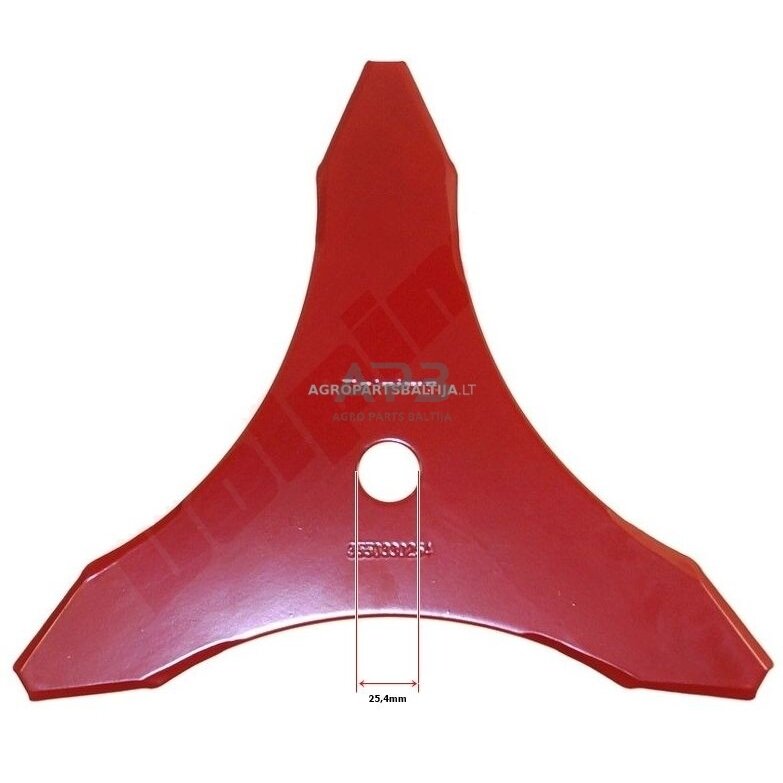 Trimerio pjovimo peilis trišakis 355 x 25,40 mm storis 3,00 mm Trimerio pjovimo peilis trišakis 355 x 25,40 mm storis 3,00 mm
