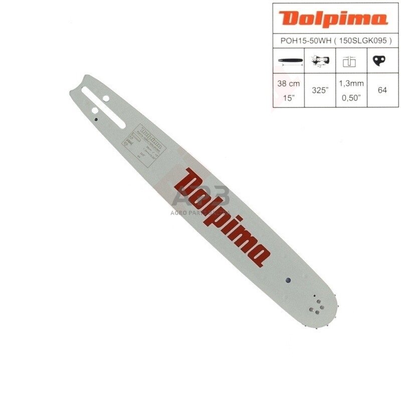 Pjovimo juosta Dolpima .325" 1,3 mm, 38 cm / 15" 150SLGK095 64 nareliai. Pjovimo juosta Dolpima .325" 1,3 mm, 38 cm / 15" 150SLGK095 64 nareliai.