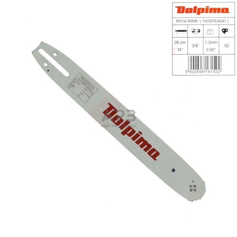 Pjovimo juosta Dolpima 3/8" 1,3 mm, 35 cm / 14" 140SPEA041 52 nareliai. Pjovimo juosta Dolpima 3/8" 1,3 mm, 35 cm / 14" 140SPEA041 52 nareliai.