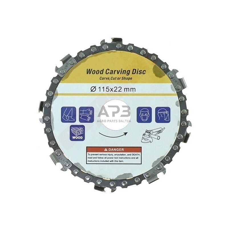 Trimerio pjovimo diskas grandininis 115,00 mm x 22,00 mm 8T Trimerio pjovimo diskas grandininis 115,00 mm x 22,00 mm 8T