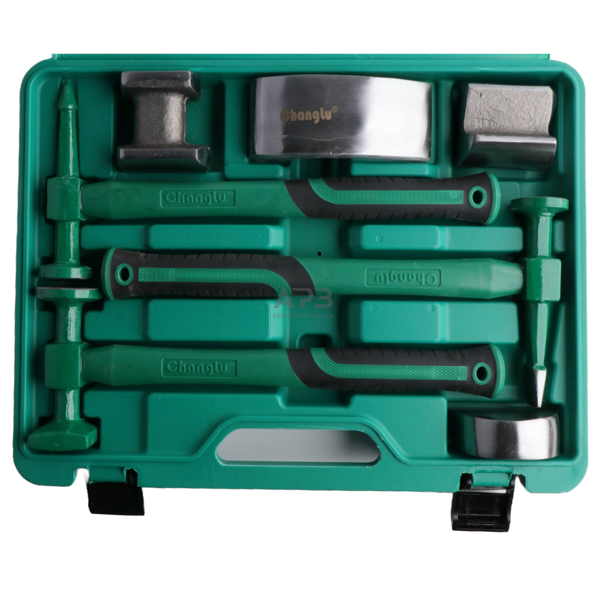 Plaktuku ir priekalų rinkinys kėbulo darbams 7vnt. 1 Plaktuku ir priekalų rinkinys kėbulo darbams 7vnt. 1