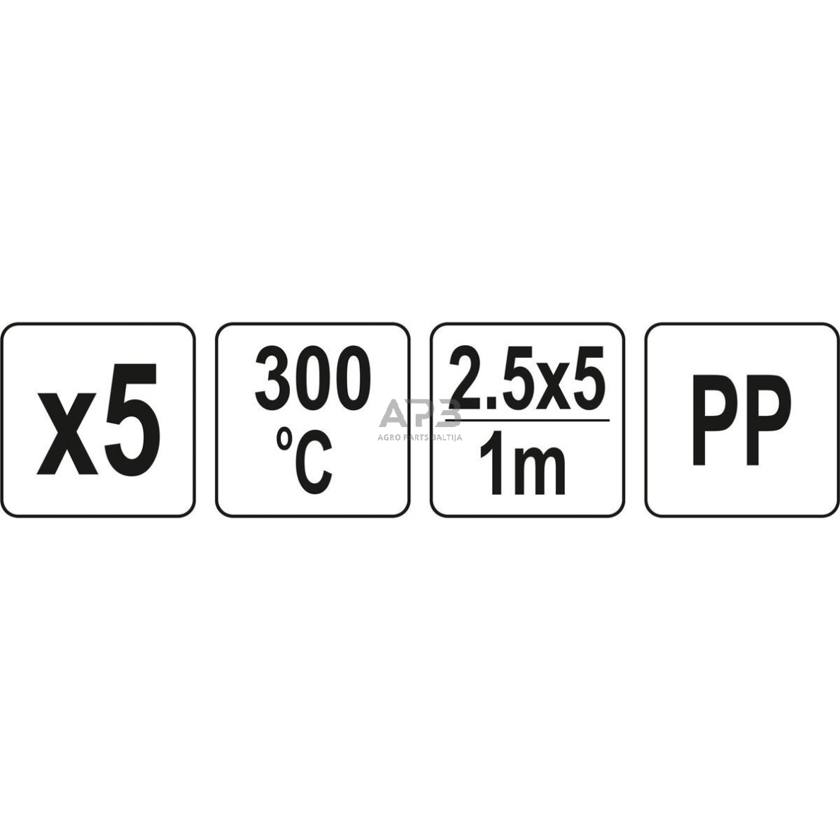 Plastiko suvirinimo juostų rinkinys (5vnt) (PP polipropilenas) 2.5x5mm 5х1m 2
