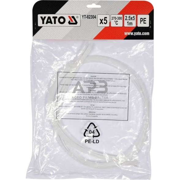 Plastiko suvirinimo juostų rinkinys (5vnt) (PE polietilenas) 2.5x5mm 5х1m 3 Plastiko suvirinimo juostų rinkinys (5vnt) (PE polietilenas) 2.5x5mm 5х1m 3