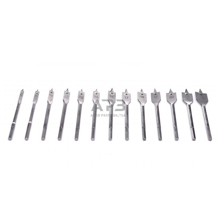 Plunksninių grąžtų rinkinys medžiui (13vnt) 6-25mm 3