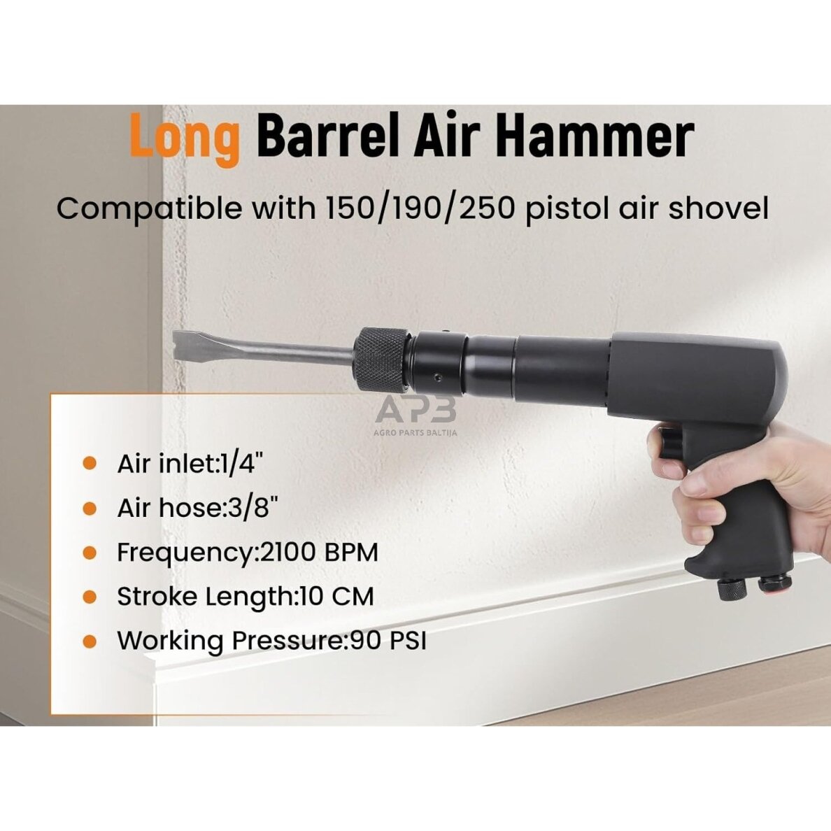 Pneumatinis plaktukas su traukių ir šarnyrų nuėmėjų rinkiniu 25vnt. 1