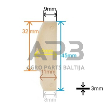 Pneumatinio veržliasukio 1/2" C1419 rotor blade (6vnt.) Atsarginė dalis