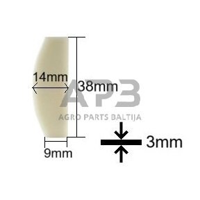 Pneumatinio veržliasukio 1/2" AT241 rotor blade (6vnt.) Nr. 17. Atsarginė dalis