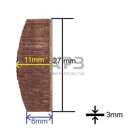 Pneumatinio veržliasukio 1/2“ Mini C1522 rotor blade (6vnt.) Atsarginė dalis 1 Pneumatinio veržliasukio 1/2“ Mini C1522 rotor blade (6vnt.) Atsarginė dalis 1