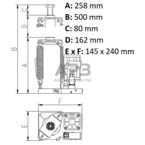 Pneumo-hidraulinis domkratas 20t 3 Pneumo-hidraulinis domkratas 20t 3
