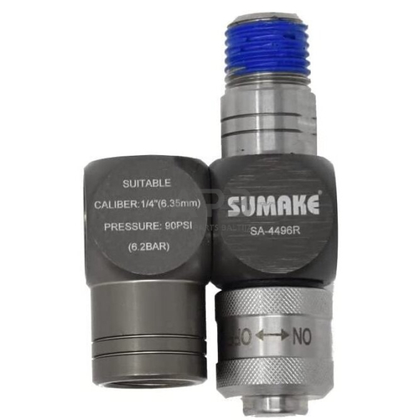 Pneumatinė jungtis 1/4 (iš.s./vid.s.) pasukama 360° su reguliatoriumi 1 Pneumatinė jungtis 1/4 (iš.s./vid.s.) pasukama 360° su reguliatoriumi 1