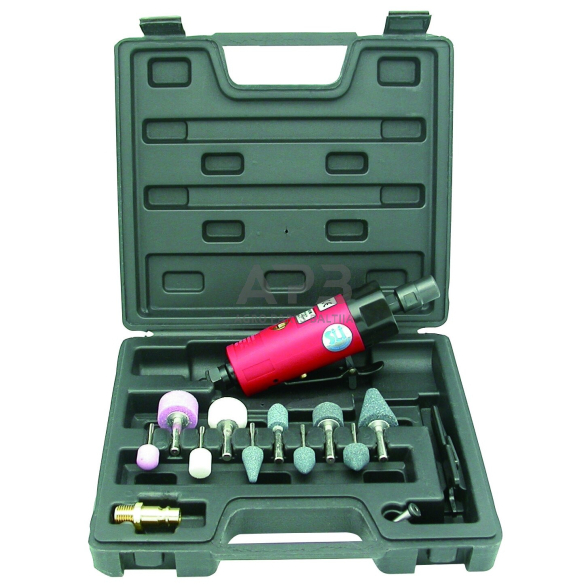 Pneumatinis šlifuoklis 1/4" ir antgalių rinkinys Pneumatinis šlifuoklis 1/4" ir antgalių rinkinys