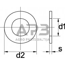 Poveržlė M10x21x2mm, DIN 125a, 125A10