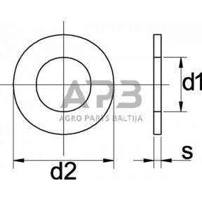 Poveržlė M10x21x2mm, DIN 125a, 125A10