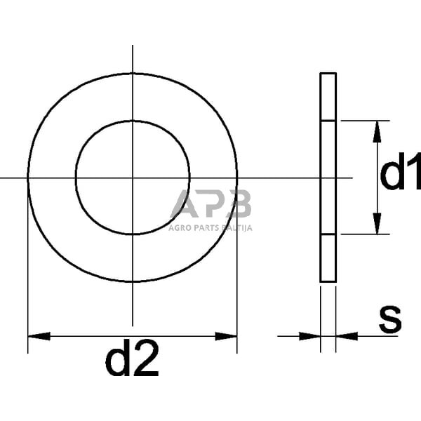 Poveržlė M10x21x2mm, DIN 125a, 125A10 1 Poveržlė M10x21x2mm, DIN 125a, 125A10 1