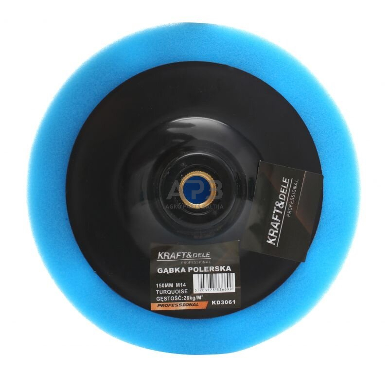 Poliravimo kempinė 150mm 26kg/m3 (mėlyna) Poliravimo kempinė 150mm 26kg/m3 (mėlyna)