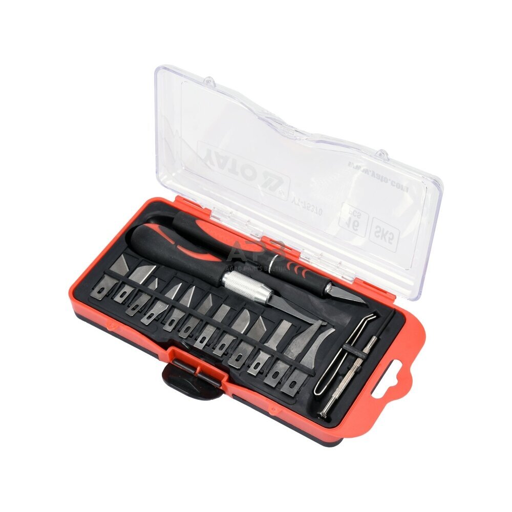 Precizinių peiliukų rinkinys 16vnt. 1 Precizinių peiliukų rinkinys 16vnt. 1