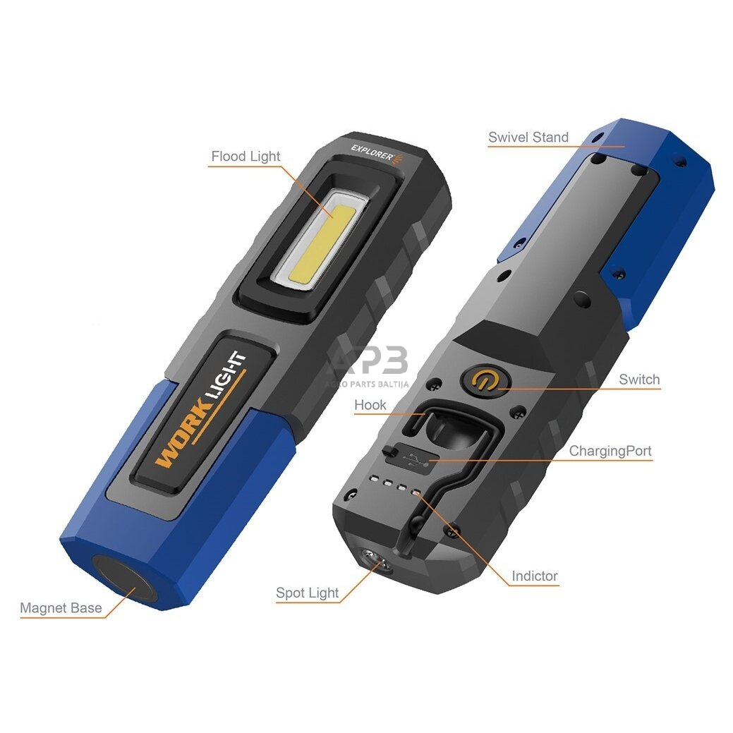 Prožektorius darbui COB+SMD (įkraunamas) 2 Prožektorius darbui COB+SMD (įkraunamas) 2