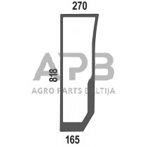 Priekinis kabinos stiklas apatinis dešinės pusės 44910446N Priekinis kabinos stiklas apatinis dešinės pusės 44910446N