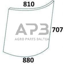 Priekinis kabinos stiklas viršutinis, dešinės pusės R50753N Priekinis kabinos stiklas viršutinis, dešinės pusės R50753N